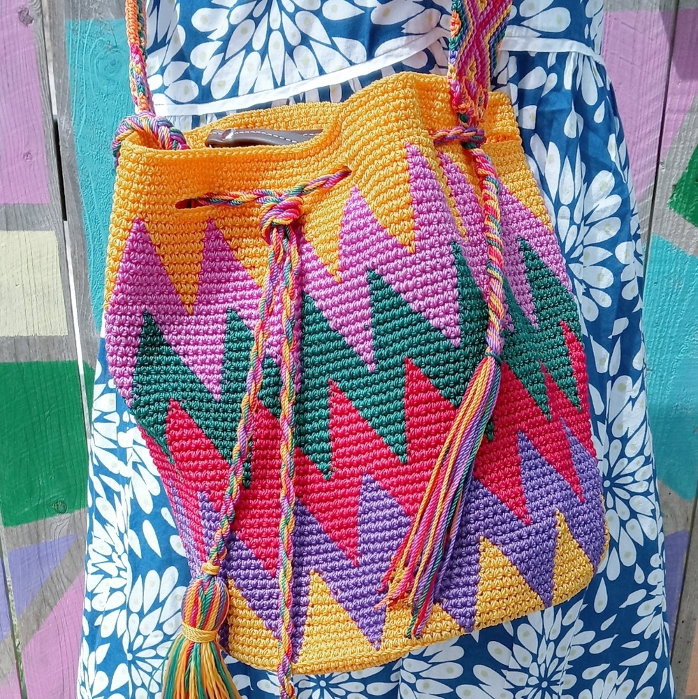 Bag handmade 11 1/2 H  12 W